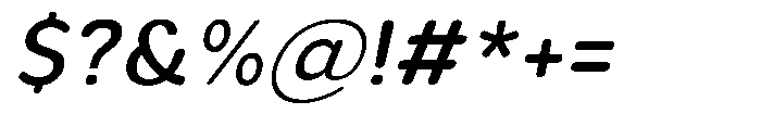 Aukim II Circled Medium Italic Font OTHER CHARS