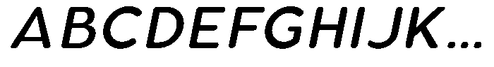 Aukim II Circled Medium Italic Font UPPERCASE