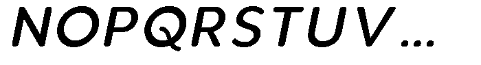 Aukim II Circled Medium Italic Font UPPERCASE
