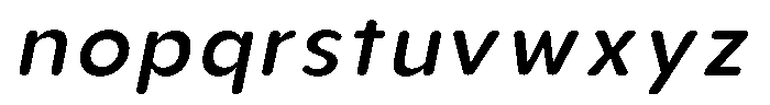 Aukim II Circled Medium Italic Font LOWERCASE