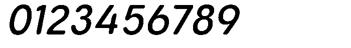Aukim II Circled Medium Narrow Italic Font OTHER CHARS