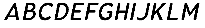 Aukim II Circled Medium Narrow Italic Font UPPERCASE