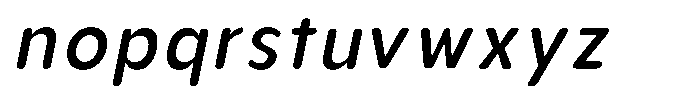Aukim II Circled Medium Narrow Italic Font LOWERCASE