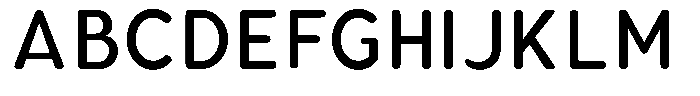 Aukim II Circled Medium Narrow Font UPPERCASE
