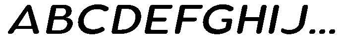 Aukim II Circled Medium Wide Italic Font UPPERCASE