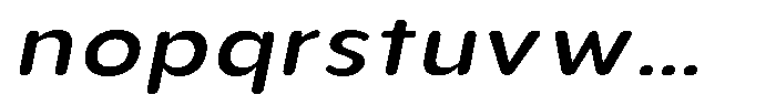 Aukim II Circled Medium Wide Italic Font LOWERCASE