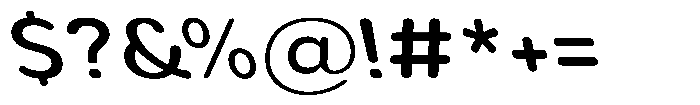 Aukim II Circled Medium Wide Slanted Font OTHER CHARS