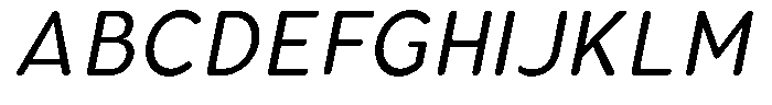 Aukim II Circled Narrow Italic Font UPPERCASE
