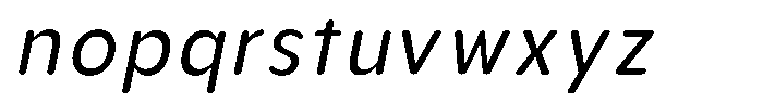 Aukim II Circled Narrow Italic Font LOWERCASE