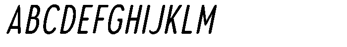 Aukim II Circled News Compressed Italic Font UPPERCASE