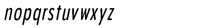 Aukim II Circled News Compressed Italic Font LOWERCASE