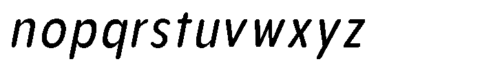 Aukim II Circled News Condensed Italic Font LOWERCASE