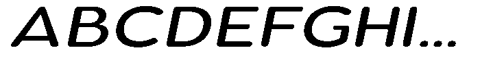 Aukim II Circled News Expanded Italic Font UPPERCASE