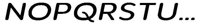 Aukim II Circled News Expanded Italic Font UPPERCASE