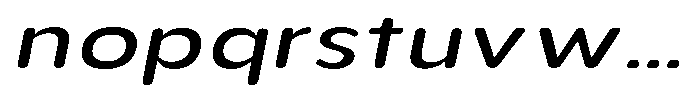 Aukim II Circled News Expanded Italic Font LOWERCASE