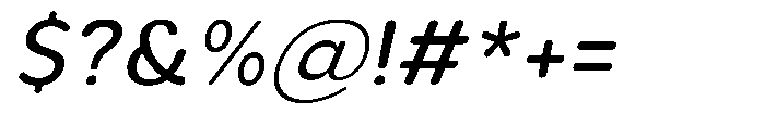 Aukim II Circled News Italic Font OTHER CHARS