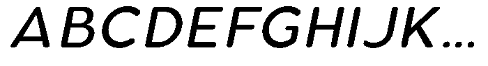 Aukim II Circled News Italic Font UPPERCASE