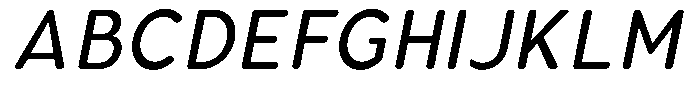 Aukim II Circled News Narrow Italic Font UPPERCASE