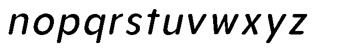 Aukim II Circled News Narrow Italic Font LOWERCASE
