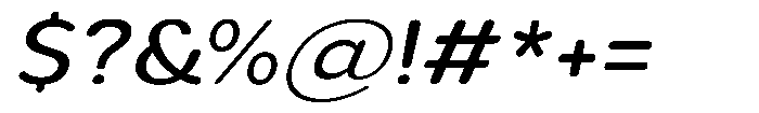 Aukim II Circled News Wide Italic Font OTHER CHARS