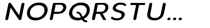 Aukim II Circled News Wide Italic Font UPPERCASE