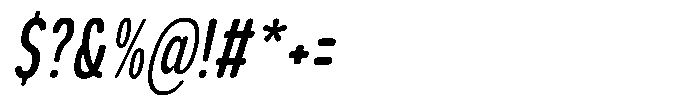 Aukim II Circled Semi Bold Comp Italic Font OTHER CHARS