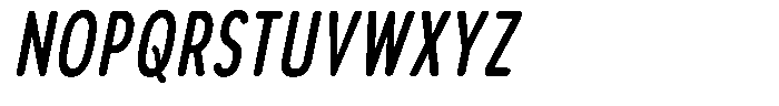 Aukim II Circled Semi Bold Comp Italic Font UPPERCASE