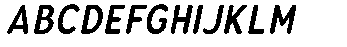 Aukim II Circled Semi Bold Condensed Italic Font UPPERCASE