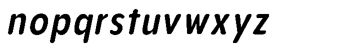 Aukim II Circled Semi Bold Condensed Italic Font LOWERCASE