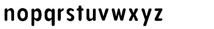 Aukim II Circled Semi Bold Condensed Font LOWERCASE