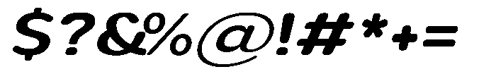 Aukim II Circled Semi Bold Exp Italic Font OTHER CHARS