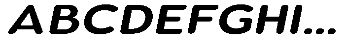Aukim II Circled Semi Bold Exp Italic Font UPPERCASE