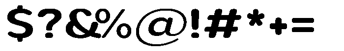Aukim II Circled Semi Bold Expanded Font OTHER CHARS