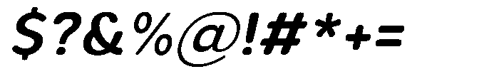 Aukim II Circled Semi Bold Italic Font OTHER CHARS