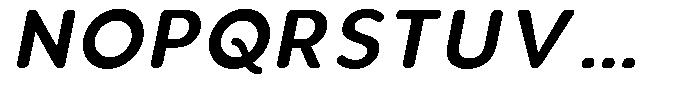 Aukim II Circled Semi Bold Italic Font UPPERCASE