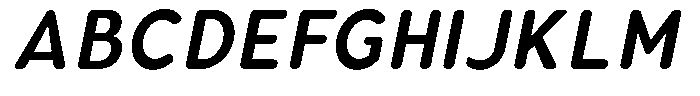 Aukim II Circled Semi Bold Narrow Italic Font UPPERCASE