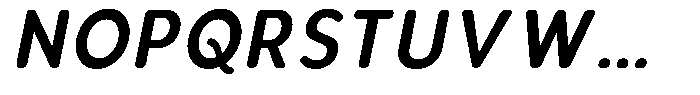 Aukim II Circled Semi Bold Narrow Italic Font UPPERCASE