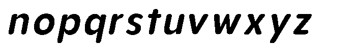 Aukim II Circled Semi Bold Narrow Italic Font LOWERCASE