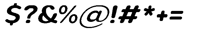 Aukim II Circled Semi Bold Wide Italic Font OTHER CHARS