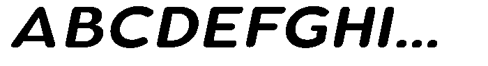 Aukim II Circled Semi Bold Wide Italic Font UPPERCASE