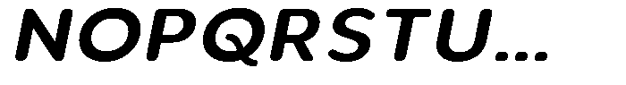Aukim II Circled Semi Bold Wide Italic Font UPPERCASE