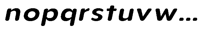 Aukim II Circled Semi Bold Wide Italic Font LOWERCASE