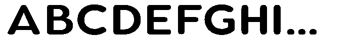 Aukim II Circled Semi Bold Wide Font UPPERCASE