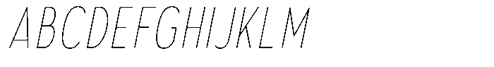 Aukim II Circled Thin Compressed Italic Font UPPERCASE