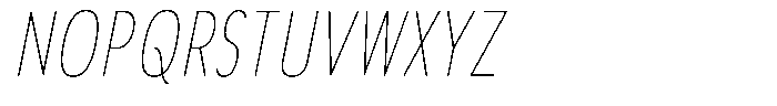 Aukim II Circled Thin Compressed Italic Font UPPERCASE