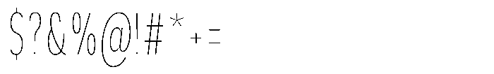 Aukim II Circled Thin Compressed Font OTHER CHARS