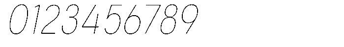 Aukim II Circled Thin Condensed Italic Font OTHER CHARS