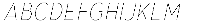 Aukim II Circled Thin Condensed Italic Font UPPERCASE