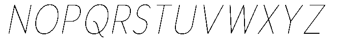 Aukim II Circled Thin Condensed Italic Font UPPERCASE