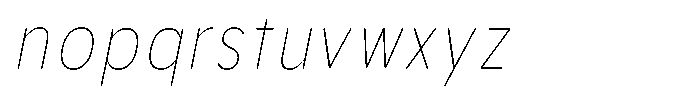 Aukim II Circled Thin Condensed Italic Font LOWERCASE